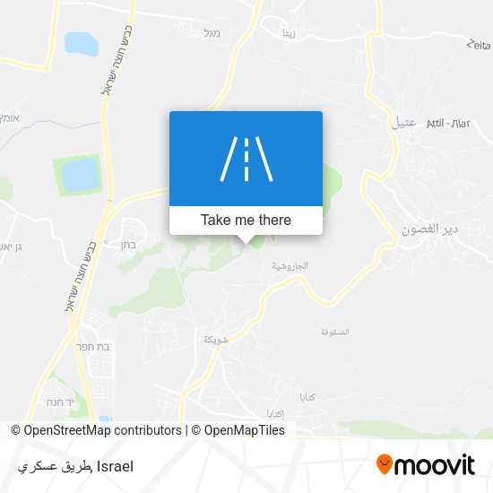 طريق عسكري map