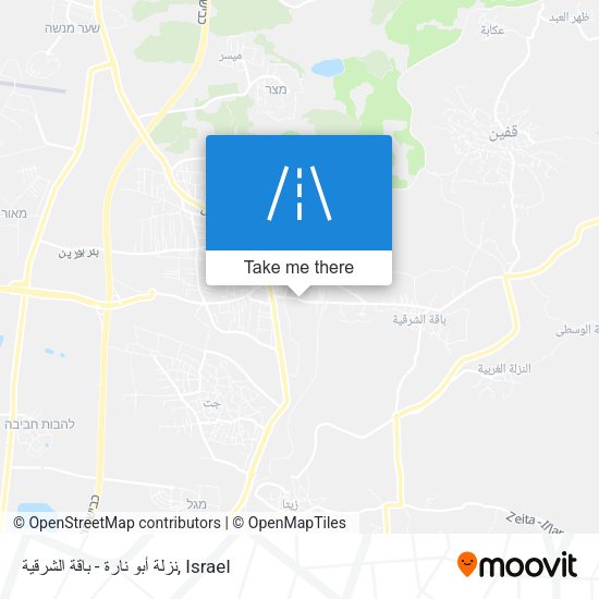 نزلة أبو نارة - باقة الشرقية map