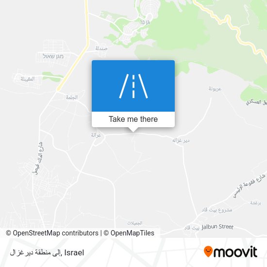 إلى منطقة ديرغزال map