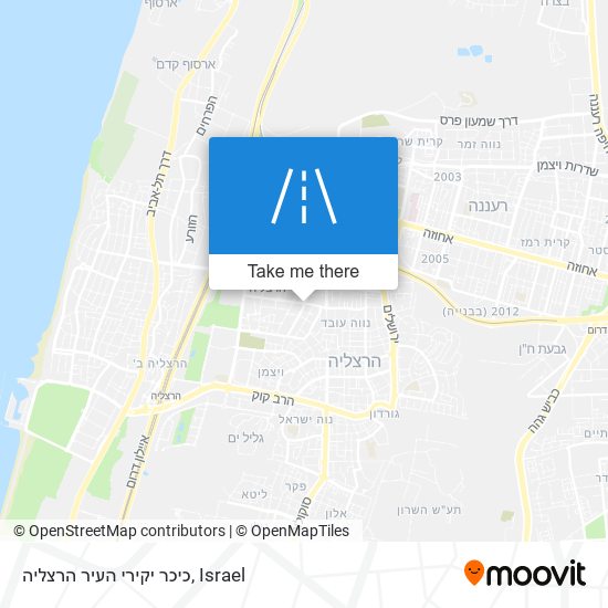 כיכר יקירי העיר הרצליה map