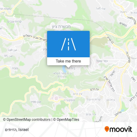 הזיתים map