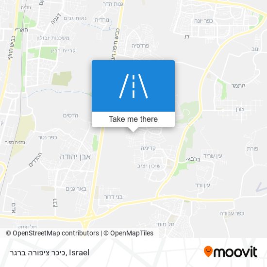 כיכר ציפורה ברגר map