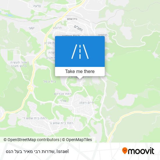 שדרות רבי מאיר בעל הנס map