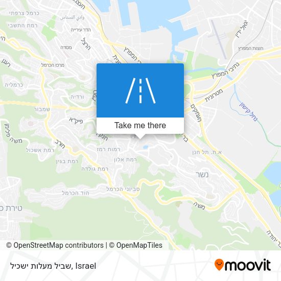 שביל מעלות ישכיל map