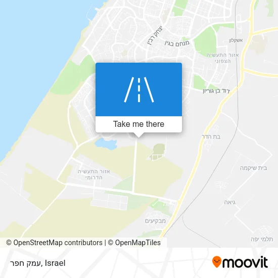 Карта עמק חפר