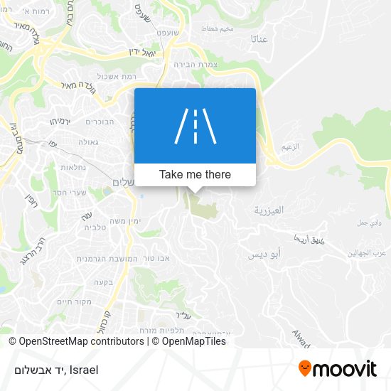 יד אבשלום map