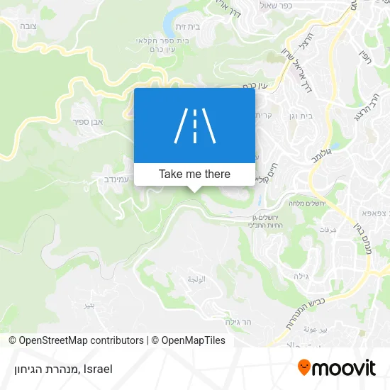 Карта מנהרת הגיחון