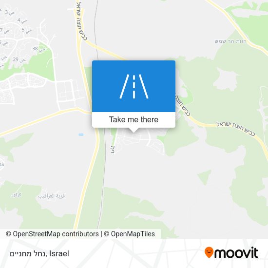 נחל מחניים map