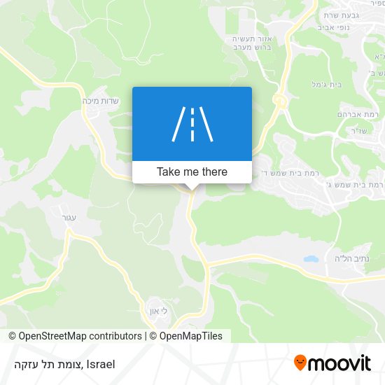 צומת תל עזקה map