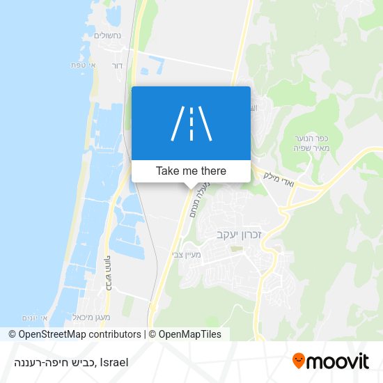 כביש חיפה-רעננה map