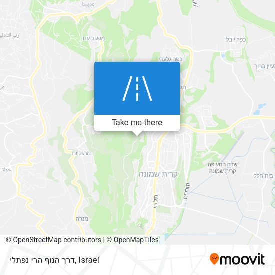 דרך הנוף הרי נפתלי map