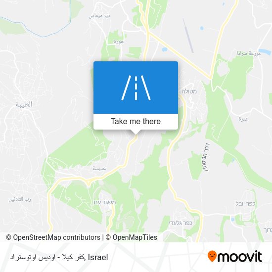 كفر كيلا - اوديس اوتوستراد map