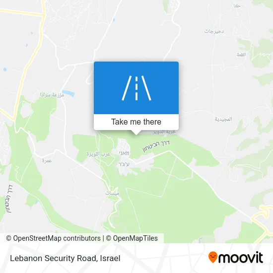 Карта Lebanon Security Road