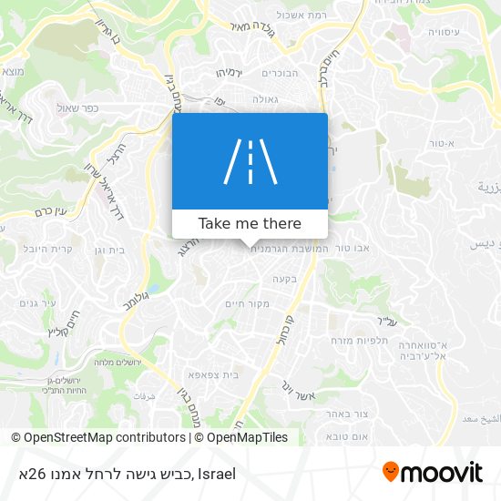 כביש גישה לרחל אמנו 26א map