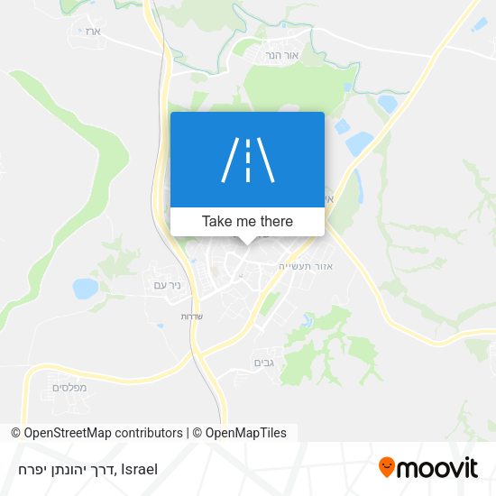 דרך יהונתן יפרח map