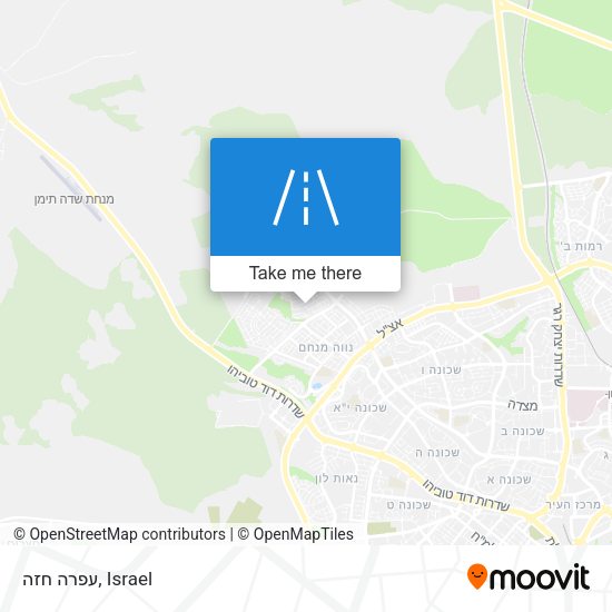 עפרה חזה map