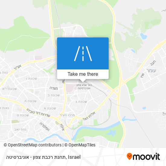 תחנת רכבת צפון - אוניברסיטה map