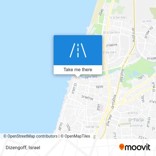 Карта Dizengoff