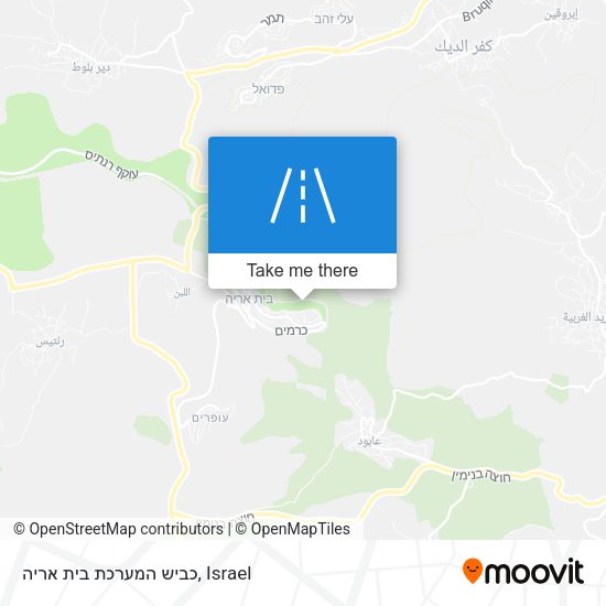 כביש המערכת בית אריה map