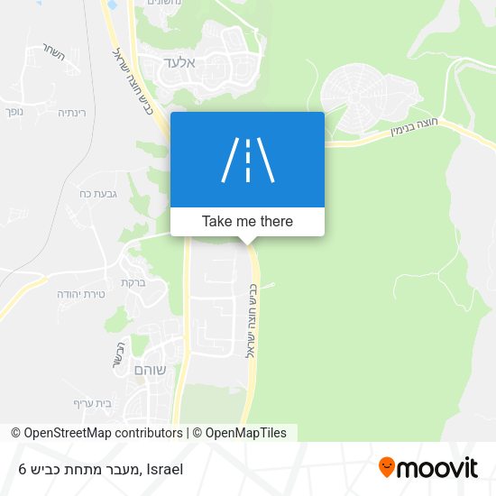 מעבר מתחת כביש 6 map