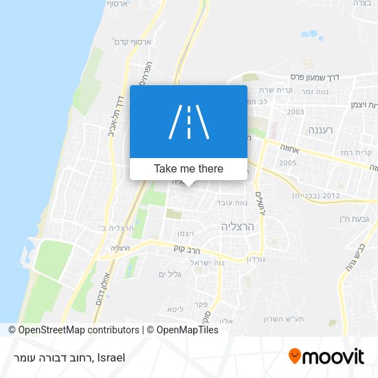 רחוב דבורה עומר map