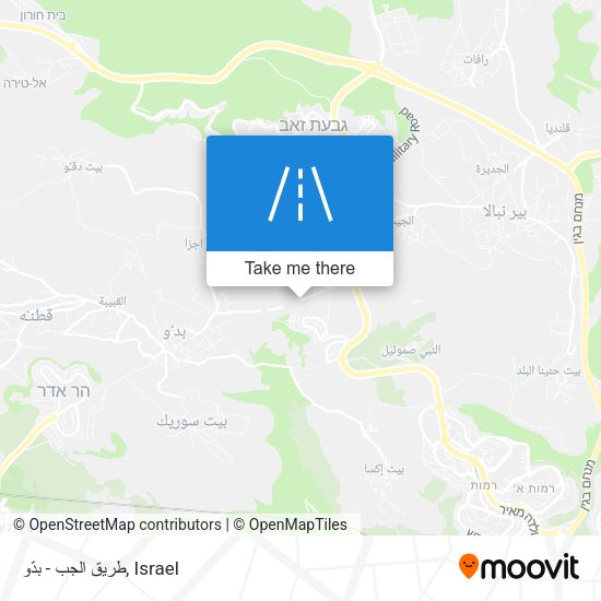 طريق الجب - بدّو map