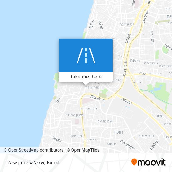 שביל אופנידן איילון map