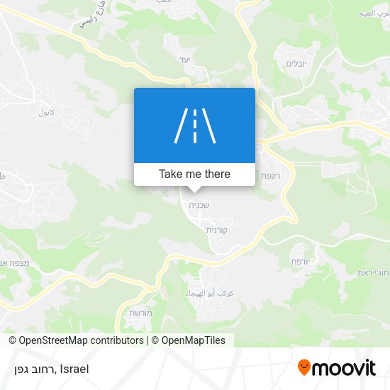 רחוב גפן map
