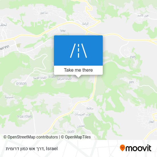 דרך אש כמון דרומית map