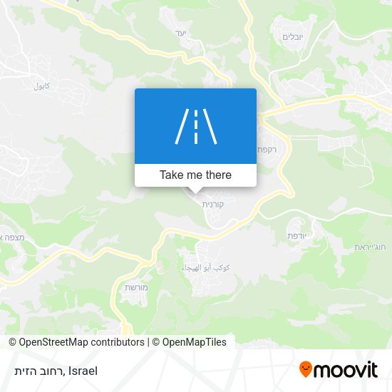 רחוב הזית map