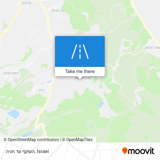 העוקף עד חניה map