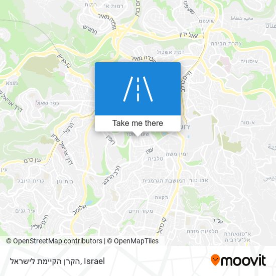 הקרן הקיימת לישראל map
