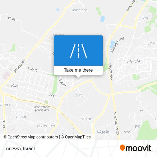 האילנות map