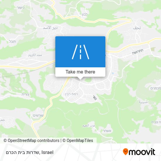 שדרות בית הכרם map
