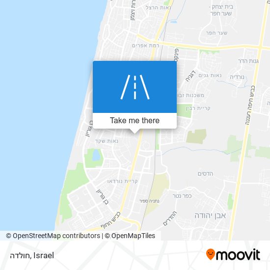 חולדה map