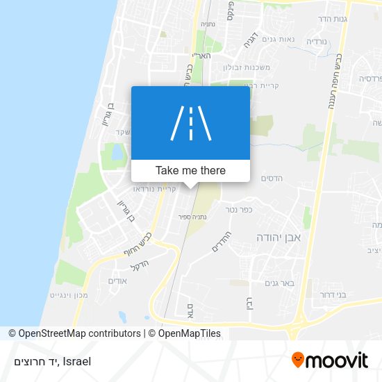 יד חרוצים map