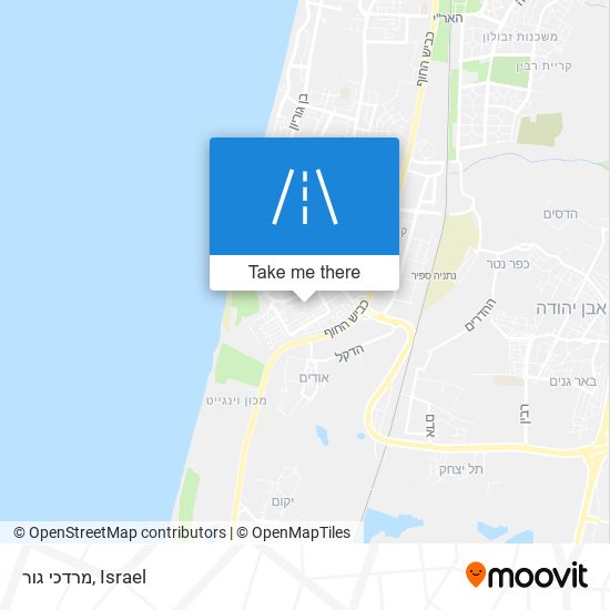 מרדכי גור map