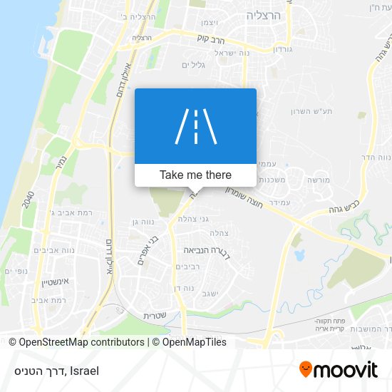 דרך הטניס map