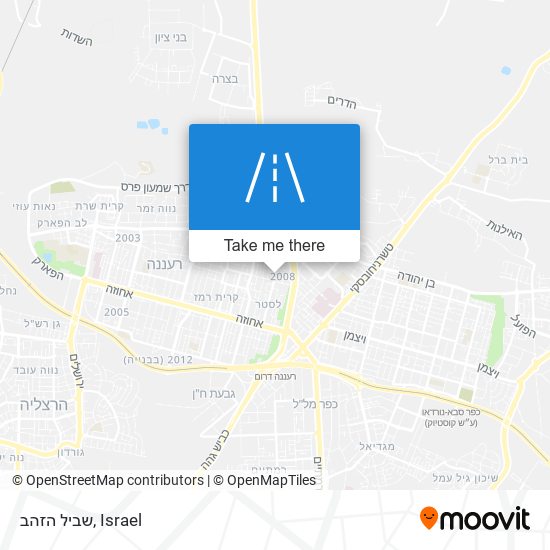 שביל הזהב map