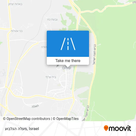 Карта מעלה הגלבוע