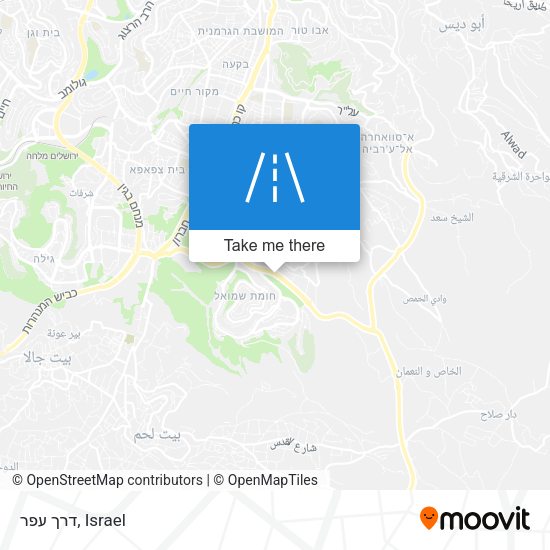 דרך עפר map