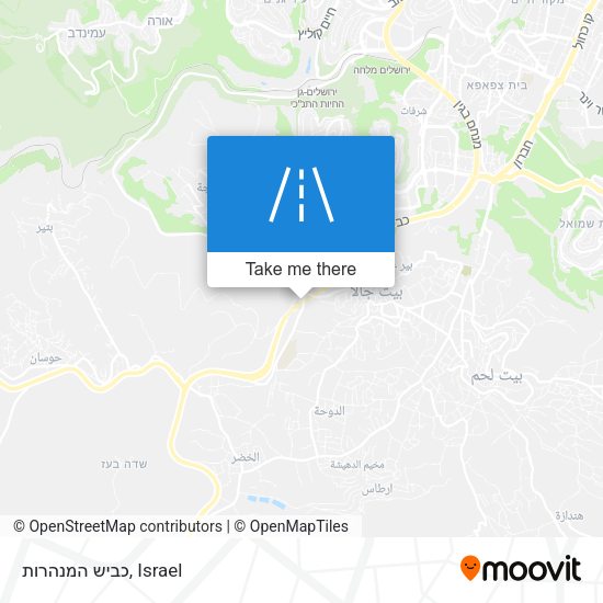 כביש המנהרות map