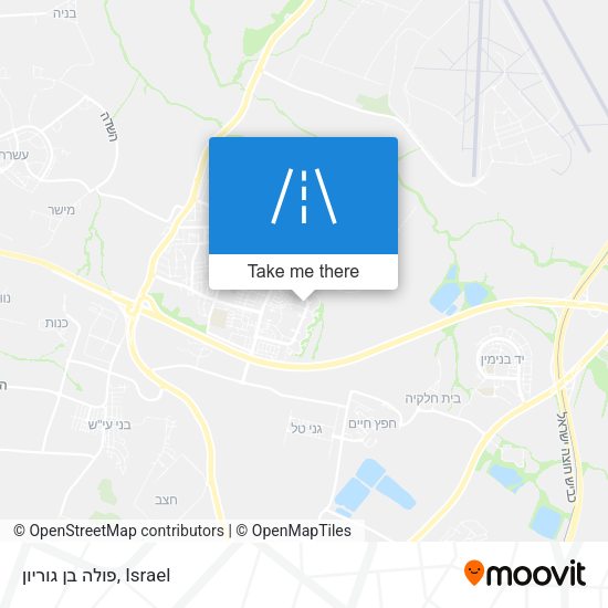 פולה בן גוריון map