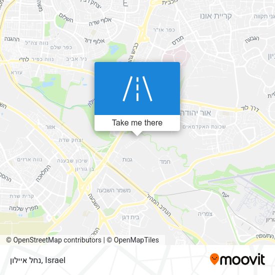 נחל איילון map