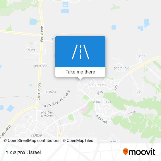 יצחק שמיר map