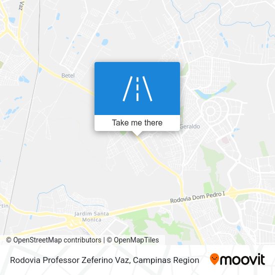 Rodovia Professor Zeferino Vaz map