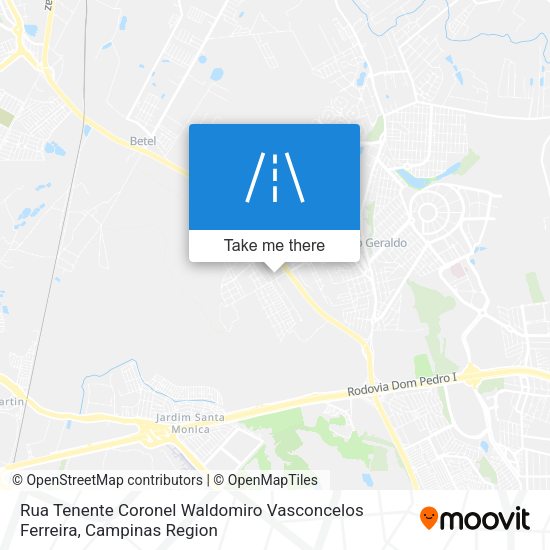 Rua Tenente Coronel Waldomiro Vasconcelos Ferreira map