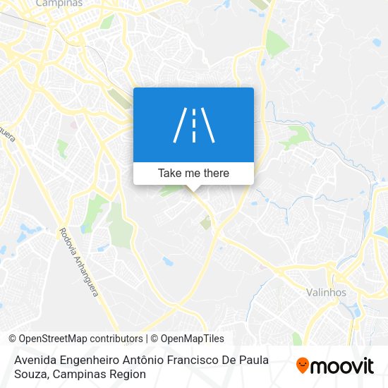 Avenida Engenheiro Antônio Francisco De Paula Souza map