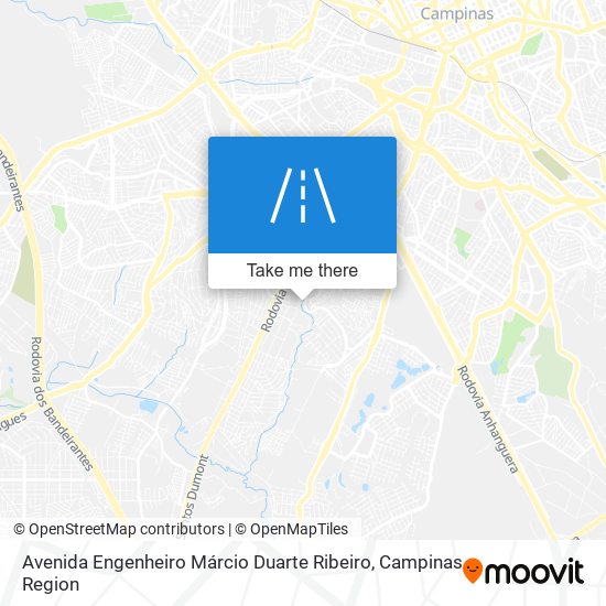 Mapa Avenida Engenheiro Márcio Duarte Ribeiro