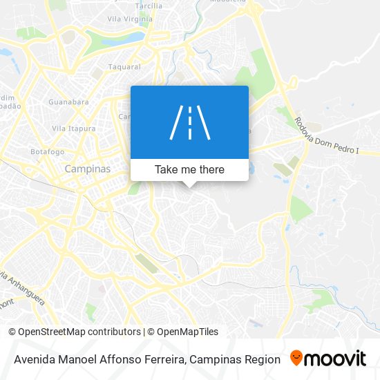 Mapa Avenida Manoel Affonso Ferreira